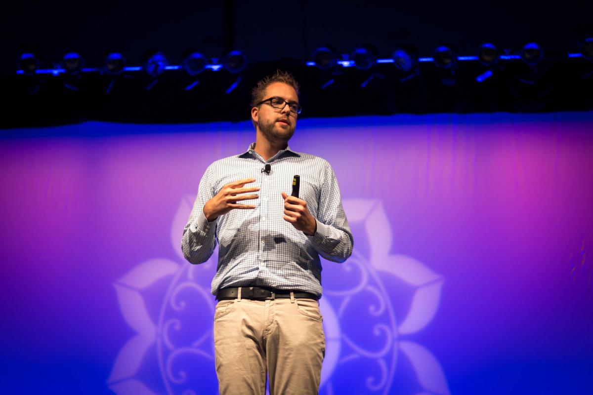 Dries Buytaert an der Drupalcon 2015 in Los Angeles Dries Buytaert an der Drupalcon 2015 in Los Angeles